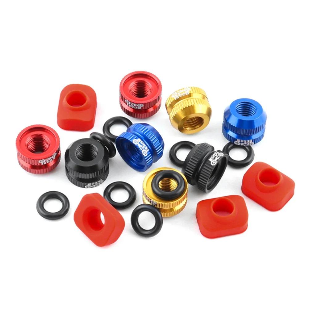 2PCS Tire Valve Nut MTB Road Bike Tubeless Rim Ultralight Aluminium Alloy Presta Valve Protection Screw Valve Fixed Washer
