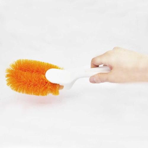 Takasago Honest Trash Brush, Hard, Medium, with Handle, Orange