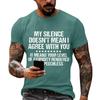 Men's Casual Graphic T Shirt Short Sleeve Loose Fit Crew Neck Tee Top with Printed Text Statement Comfortable Everyday Wear