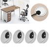 4PCS Brushed Silver Wire Hole Cover Zinc Alloy Cable Hole Cover Desk Cable Grommet Computer Desk