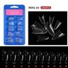 100pcs/box Clear Transparent Seamless Fake Nails Full Coverage False Nails Tips Short T-shaped Full Sticker For Nails Manicures