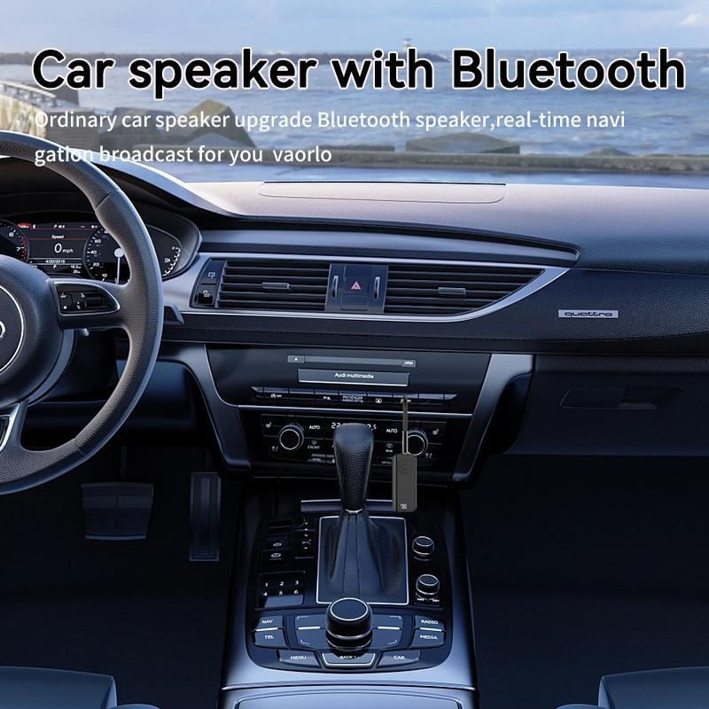 Bluetooth 5.3 Audio Transmitter Receiver 3.5MM AUX Support TF Card Play MIC Collar-Clip Wireless Adapter For Car Airplane TV PC