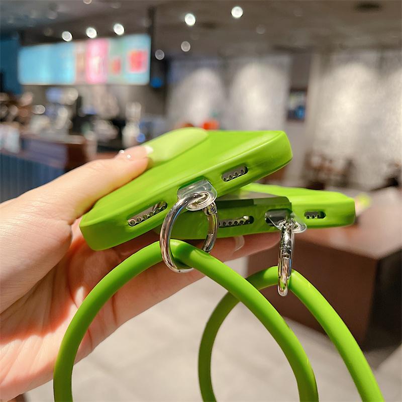 3d Creative Love Heart Wavy Edge Mustard Green Telefonveske For Iphone 14 13 Pro Max 12 11 X Xs Xr 7 8 Plus Beskyttende bakdeksel
