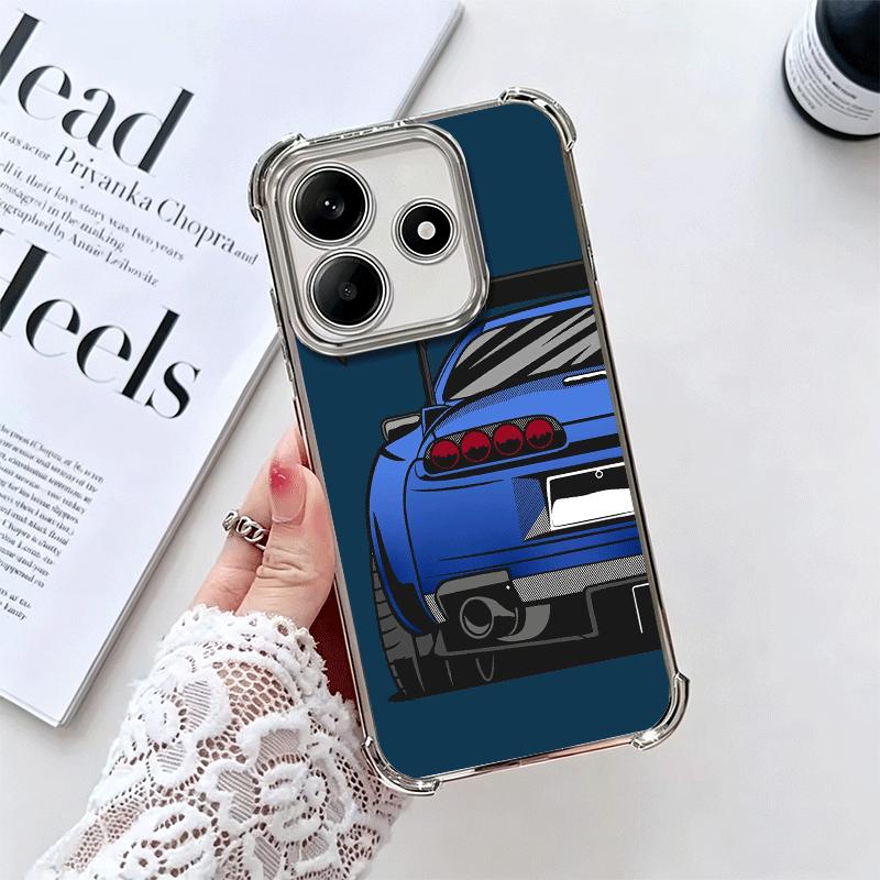 

JDM Sports Cars Minimalist Design Plating Phone Case For Xiaomi Redmi Note 14 15 Pro Plus 13 12 11 11S 11T 10 9S 9 5G Anti-Fall Redmi Note 14 Pro 4G