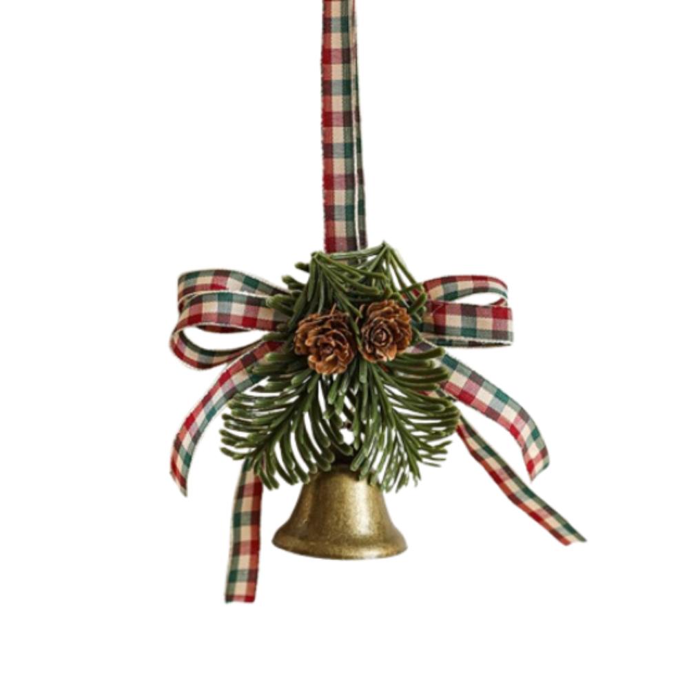 Bronze Pinecone Bell Pendant Retro Christmas Tree Hanging Bells Garden Decor