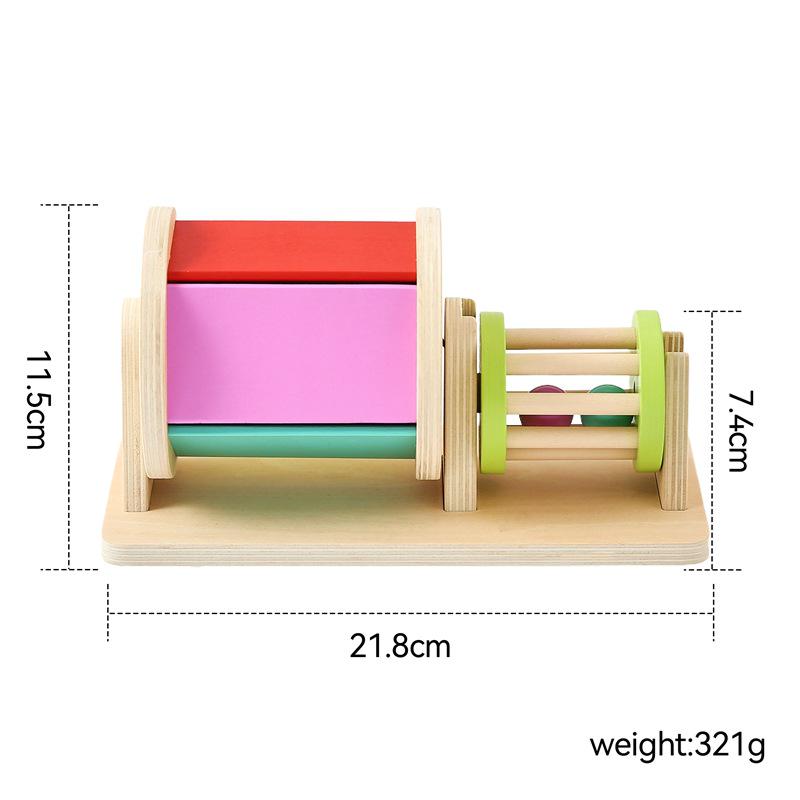 Montessori Wooden Weaving Drum: Baby Sensory Toy for Hand-Eye Coordination and Color Recognition