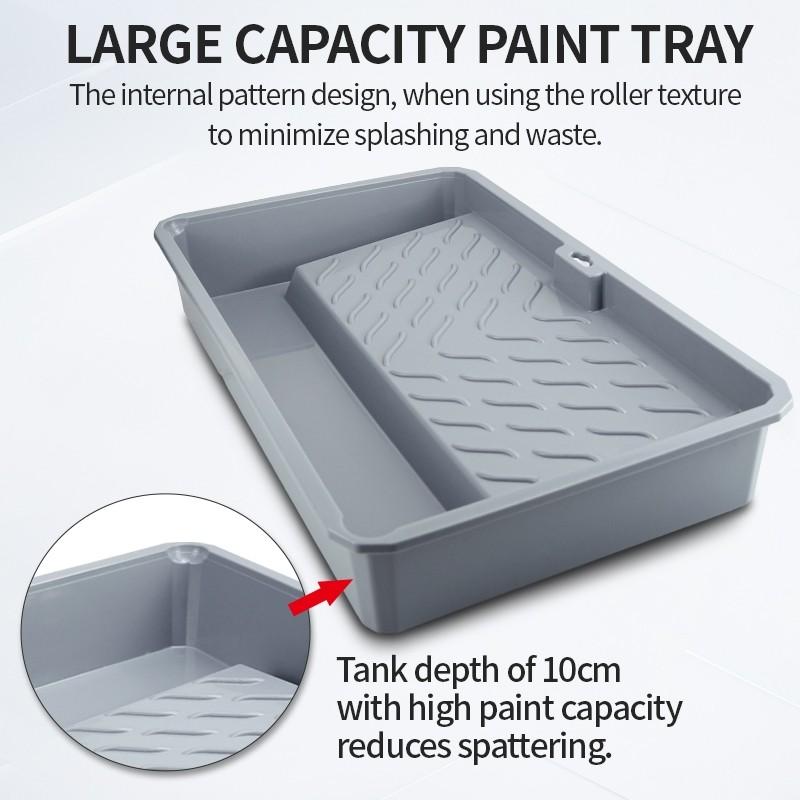 Extra Large Roller Brush Paint Floor Paint Latex Paint Wall Brush Tool Large Capacity Paint Tray Roller Brush Splicing Rod Set