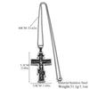 Retro Orthodox Icon Cross Statue Crucifix Pendant Necklace for Women Men Stainless Steel Silver Color Hip Hop Chain Jewelry