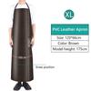 Oilproof Kitchen Apron PVC Leather Waterproof Black Comfortable
