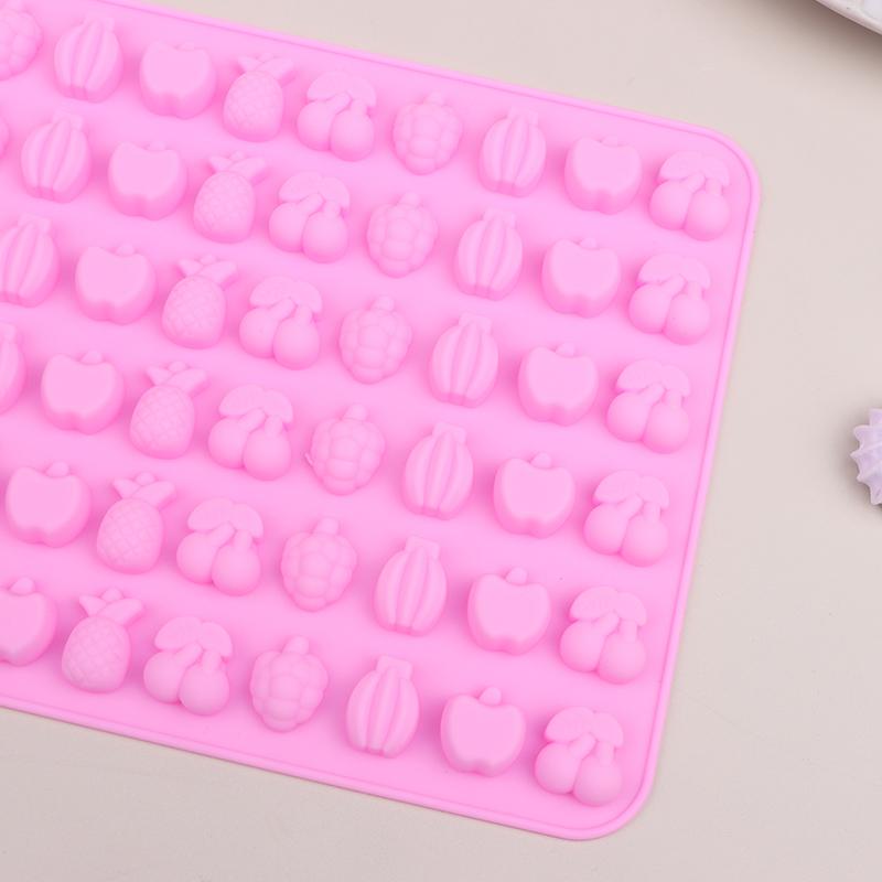 66 Grids Silicone Chocolate Mold Food Grade Small Fruits Shape Cake Baking Mould Non-Stick Candle Molds Fondant Candy Mold