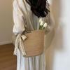 Bolso de Paja Tote para Mujer Bolso de Hombro de Ganchillo Bolso Tote Tejido de Verano de Moda Bolso de Mano Grande para Viajes Playa Vacaciones al Aire Libre