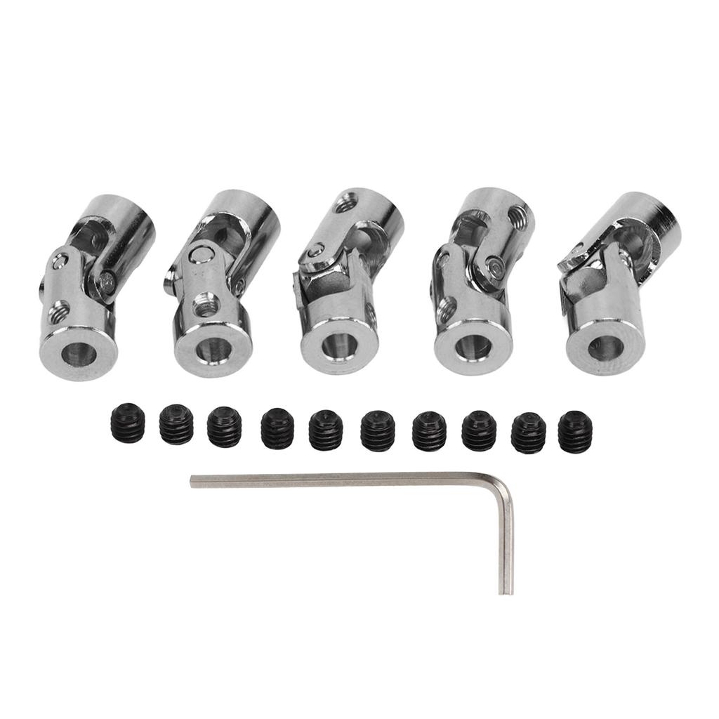 5Pcs Universal Joint Shaft Coupling 2 Stage Rotatable for RC Car Boat Motor Automotive Replacement