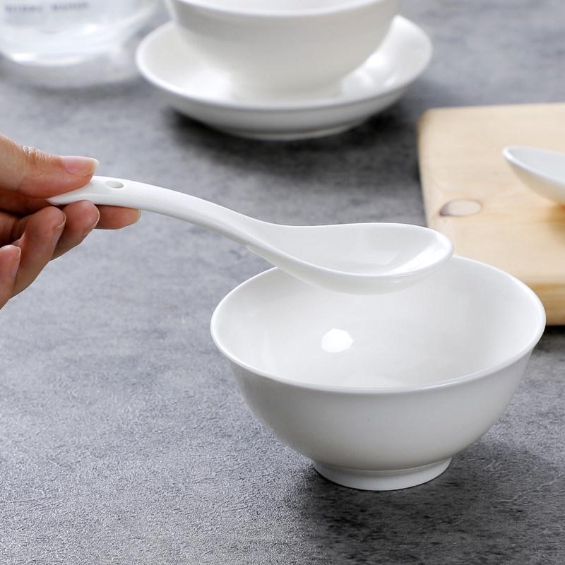 2024 Kreativer Keramik-Suppenlöffel Weißer Schöpflöffel zum Essen und Trinken