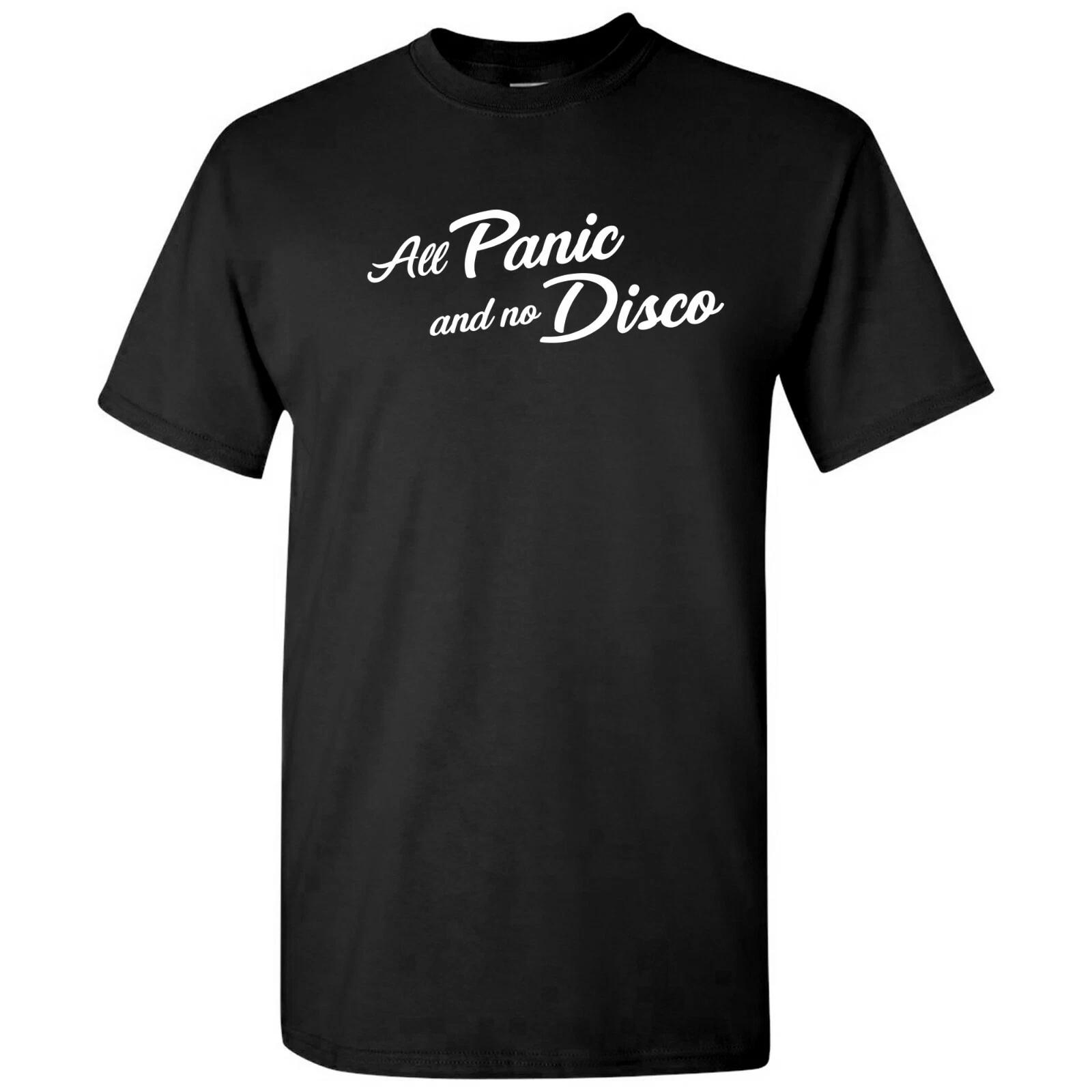 

All Panic and No Disco - Funny Music Parody T Shirt M