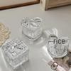 European Retro Embossed Glass Jewelry Box with Bowknot - Romantic Valentine's Day Storage