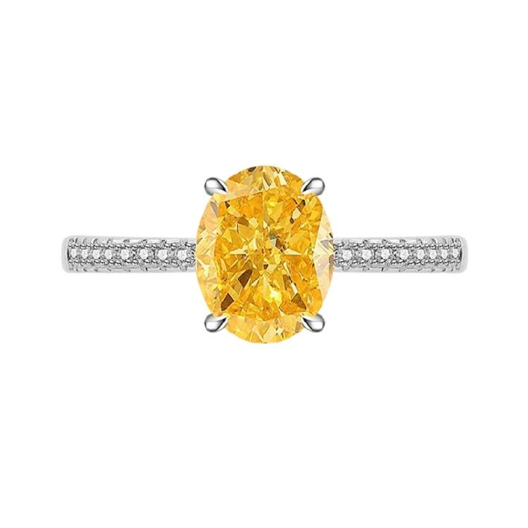 Trendy Adjustable Oval Zircon Rings With Sturdy Cubic Zirconia Stone