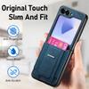 For Samsung Galaxy Z Flip7 FE 5G/Z Flip6 5G Case Kickstand Retro Leather Back Cover with Card Holder