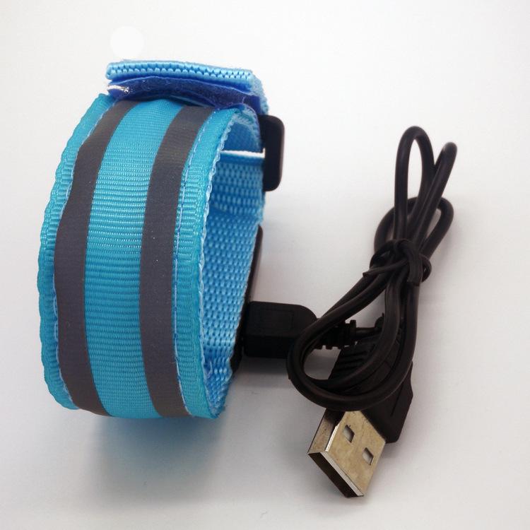 LED Reflective Flashing Wristband for Running, Cycling, Mountaineering - Custom Logo Available
