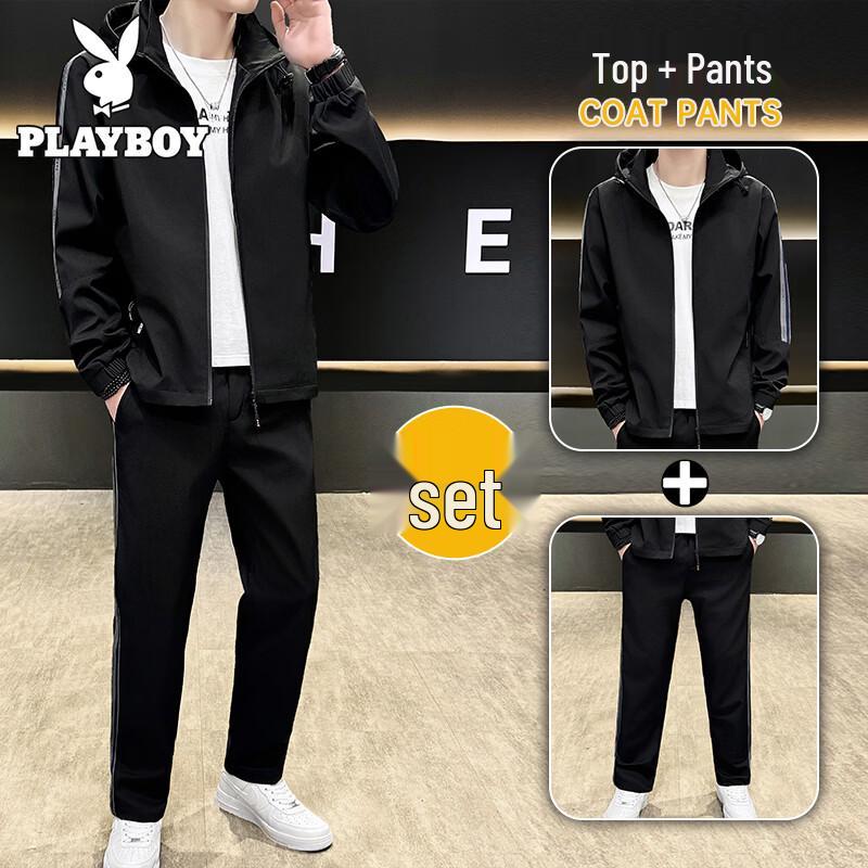 Playboy Men s Hooded Casual Sports Suit L