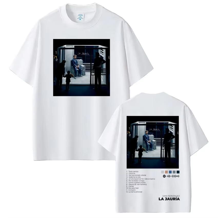 2026 Rapper Dani Fernandez Album Tour Print Tshirt Men Women Vintage Tshirts Summer Shortsleeved Casual Cotton Top Streetwear