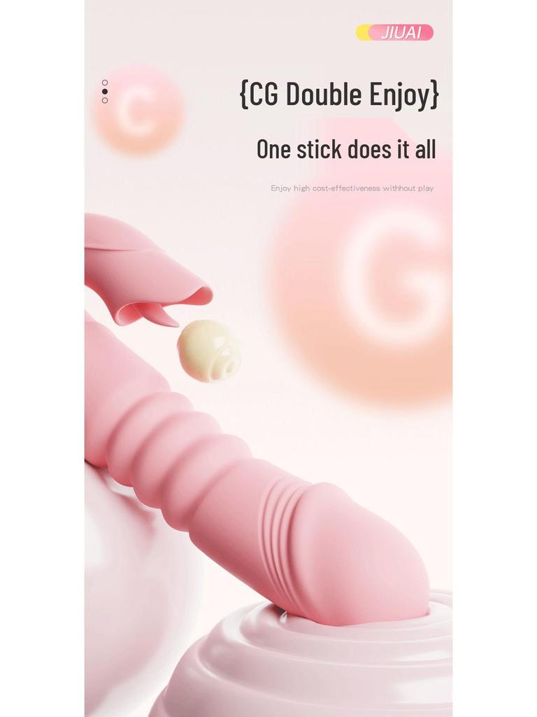 Long Love Women's Automatic Thrusting Vibrator - Telescopic AV Massager Adult Toy