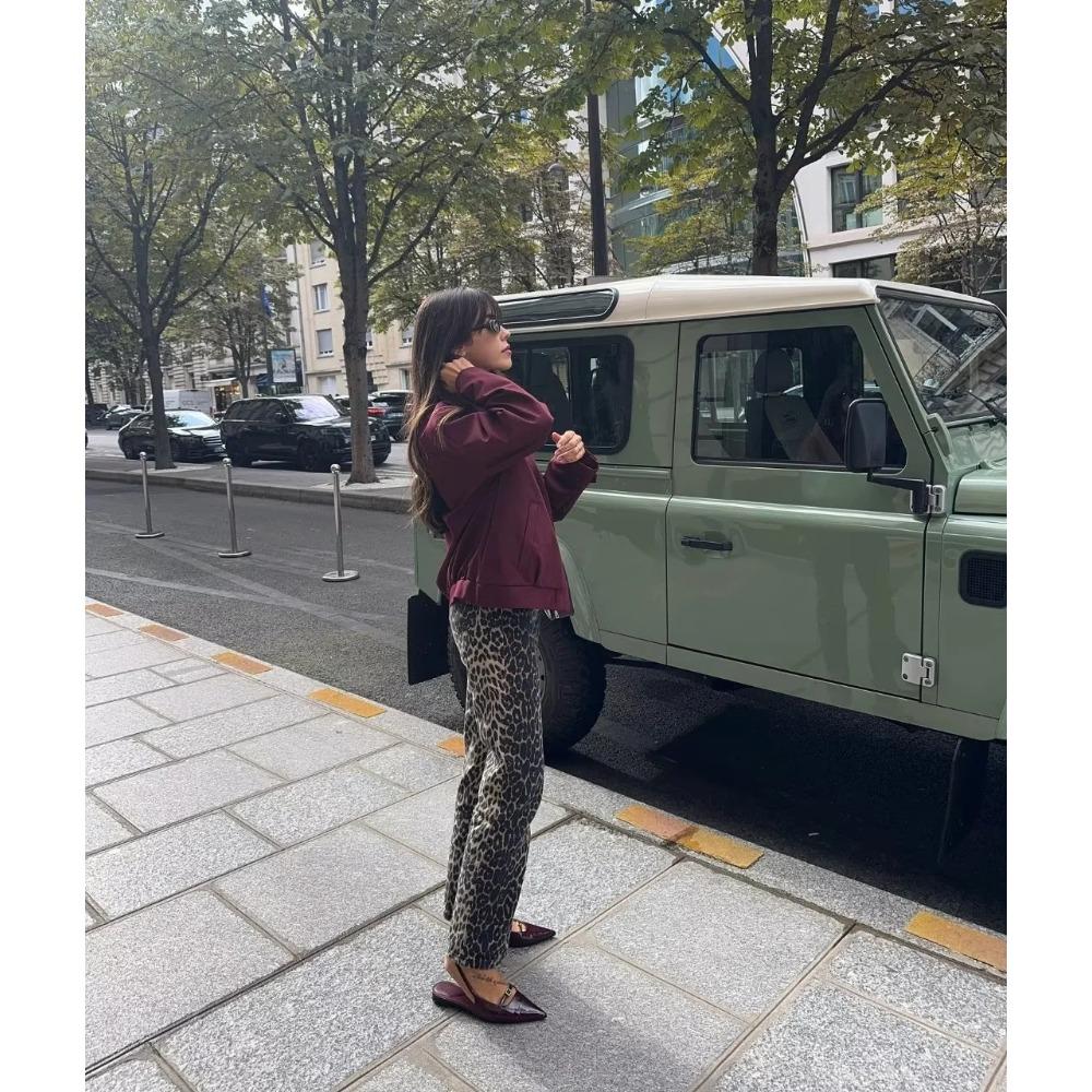 Women'S Lapel Zipper Pocket Long Sleeve Jacket