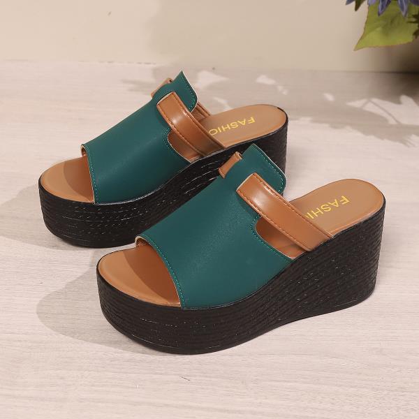 Fashion Shoes Low PU Hoof Heels Rome Fabric Shoes Low Fabric Rome PU Hoof