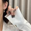 Unique Brushed Star Earrings - Light Luxury, High-End Design for Fashionable Women's Commuting