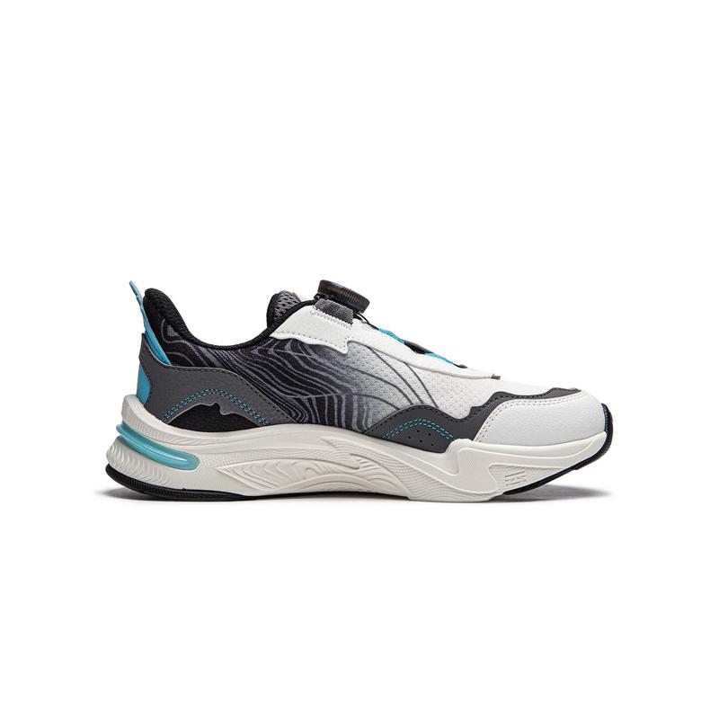 Li Ning Kids Sports Lifestyle Synthetic Leather Fabric Comfortable Classic Shock Absorption Rebound Low Top Casual Shoes Kids Casual Shoes YKCU104-1