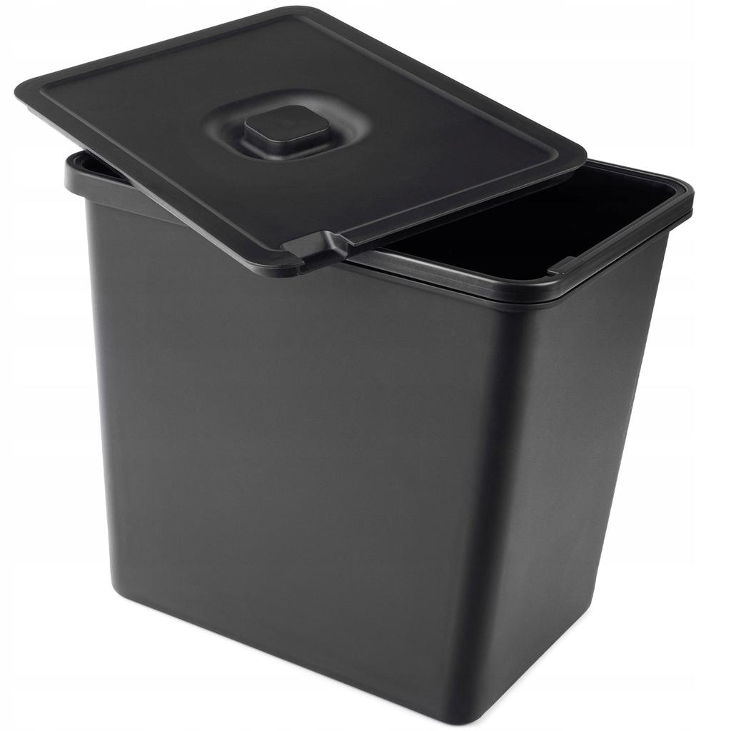 KADAX Mülleimer zur Abfalltrennung Eimer Groß Schwarz mit Deckel