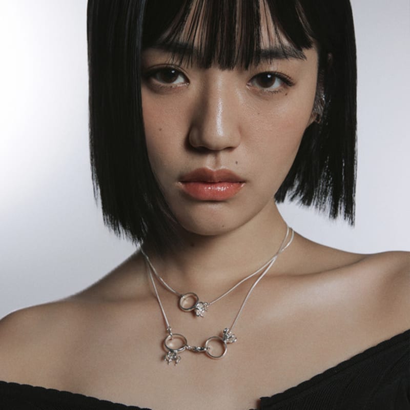 

Hustad HUSTAD 211 Dia Ring Silver Necklace_925 Silver Diamond Ring Necklace Silver