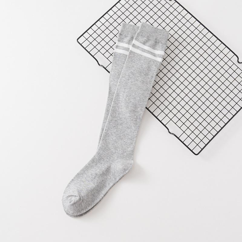 Women's Over-the-Knee Two-Bar College Style Long Socks for Spring and Autumn