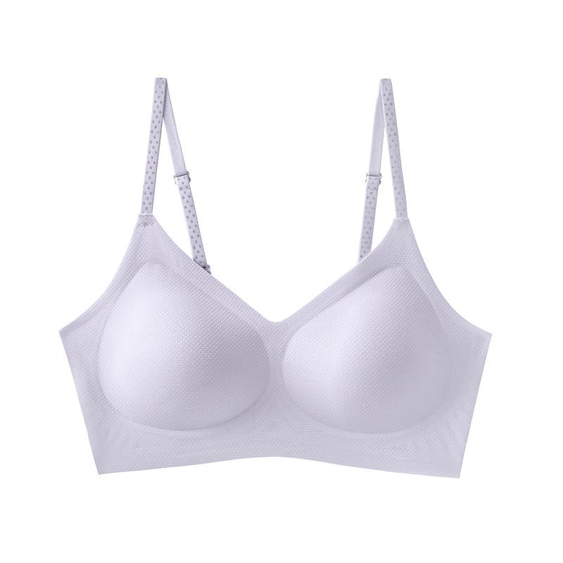 

Jelly seamless cool feeling gathering no steel ring comfortable light breathable fixed coaster text 2xl (recommended 62.5-70kg ) suitable for 38/85abc фіолетовий