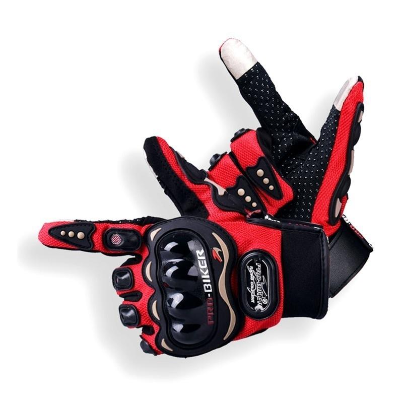 

Перчатки для верховой езды с сенсорным экраном Мотоциклетные перчатки Зимние летние Motos Luvas Motocross Защитные M красный