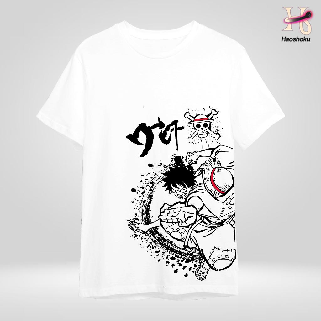 Animation Unisex Pure Cotton Loose T-shirt Luffy 2025 Summer New Retro Fashion Men's and Women's Streetwear