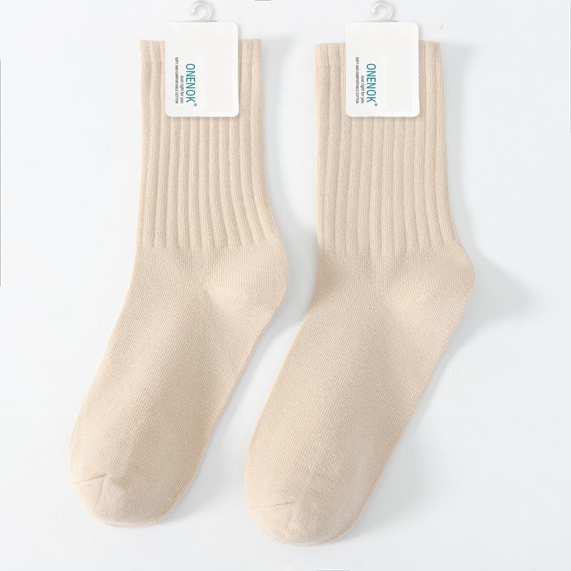 Women's Cotton Long Socks for Autumn and Winter, Odor-resistant, Breathable, Sweat-absorbent, Antibacterial Cotton Socks, Pile Socks for Autumn