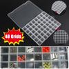 Transparent 48 Grids Plastic Fishing Tackle Box Lures Bait hooks Connector Storage Case Container Organizer Collection Tools