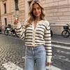 Women's Stripe Knit Cardigan for Casual Everyday Wear