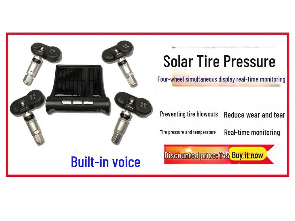 Aoliyou Solar-Powered Wireless TPMS Sensor for Car Tires