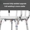 Anti Rust Aluminum Alloy Shower Chair Portable Height Adjustable Shower Chair Bathroom Waterproof Shower Stool