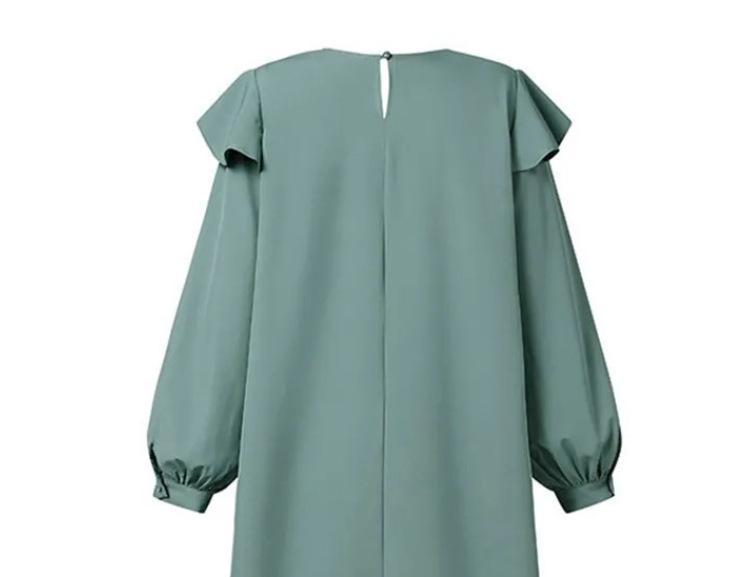 Elegant Plus Size Islamic Sundress for Women with Lantern Sleeves