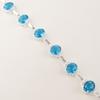 Swiss Blue Topaz Gemstone 925 Sterling Silver Jewelry Bracelet 9" Gift For Women RB-6-4