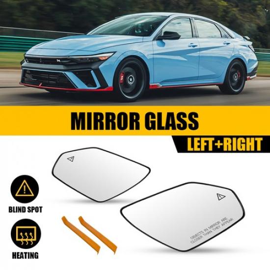 Passenger Driver Heated Mirror Glass Blind Spot Fit Hyundai Elantra -2025