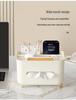 Luxury Waterproof Tissue Box: Multifunctional Desktop Paper Dispenser for Living Room and Bathroom, High-End Design with Creative Pull-Out Feature.