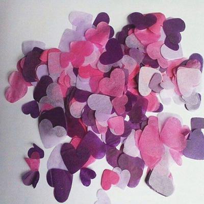 Hot 1000Pcs Biodegradable Rainbow Heart Paper Confetti Wedding Party Decorative