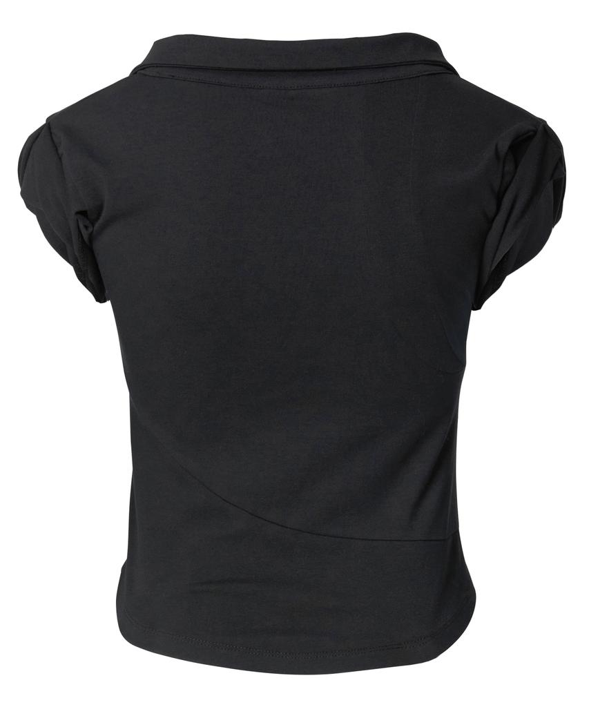 Peulleeoeob Paneled Half Shirts (Fl-123_Black)