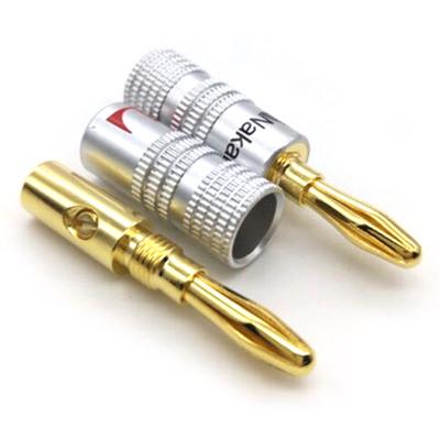 4 pcs Nakamichi Banana Plug Connector Gold Plated Speaker Red and Black