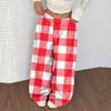 Women's Casual And Fashionable Printed Elastic Waist Loose Wide Leg Pants