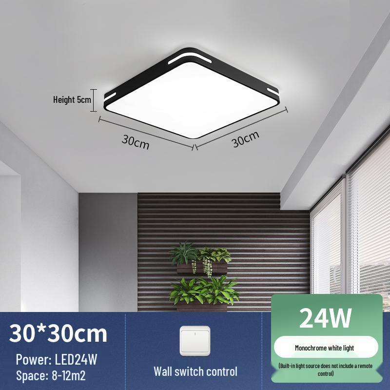 2025 Modern LED Ceiling Light for Bedroom, Study, or Living Room - Round and Simple Design