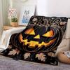 1PC Pumpkin Lantern Blanket, Throw For Sofa, Bed, Travel, Camping, Livingroom, And Bed, Printing Blanket With Soft And Warm Fabric yy250918155